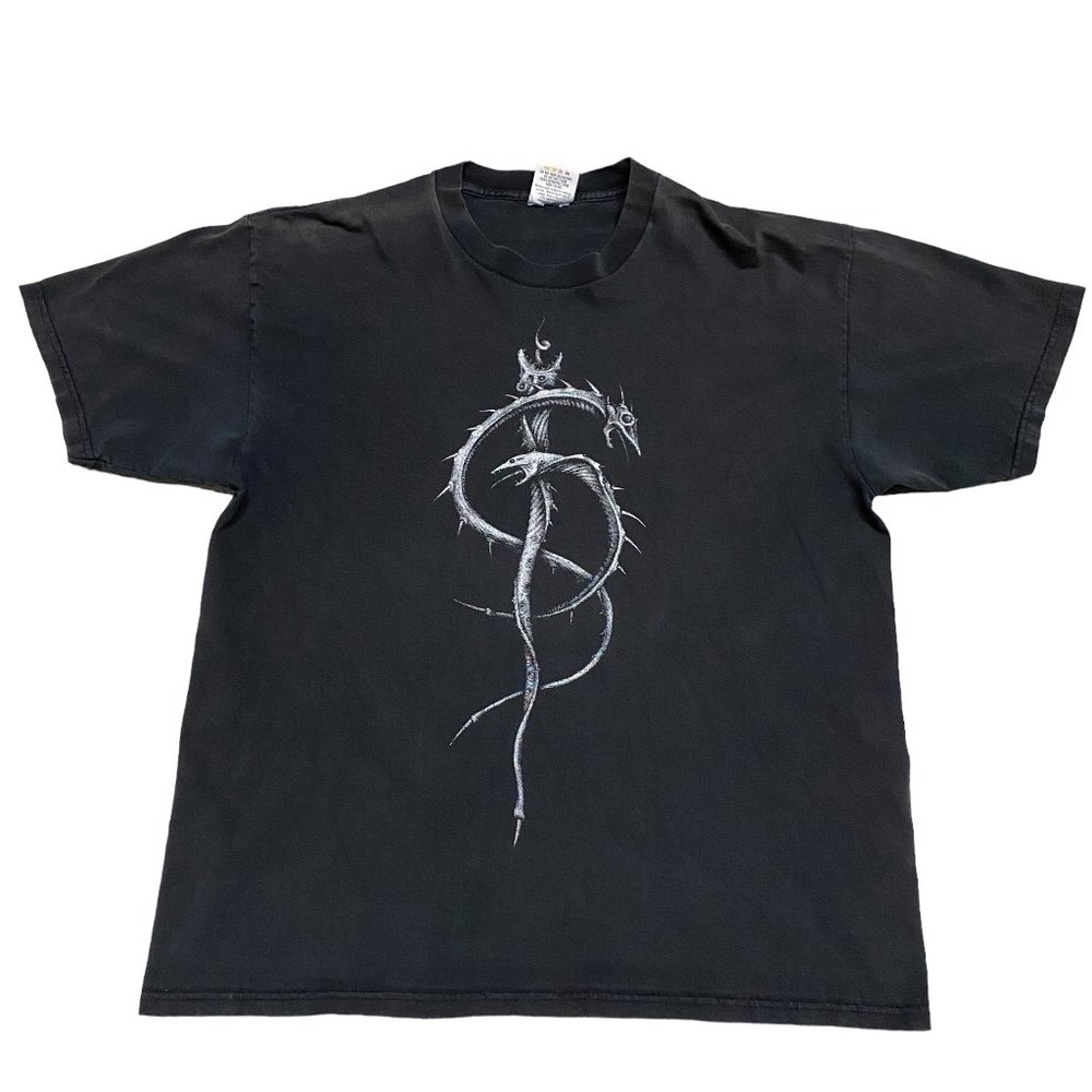 Vintage 92' Skinny Puppy Last Rights World Tour Music Band Black Double Sided XL